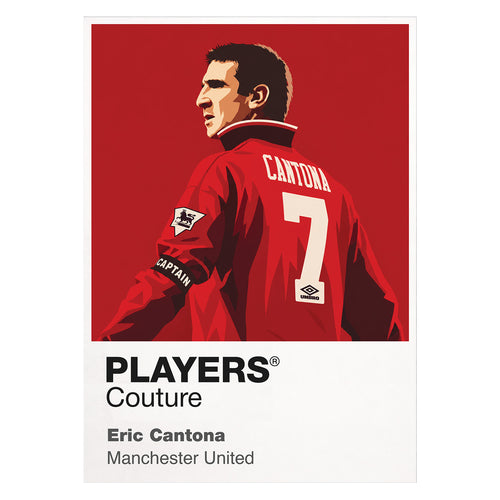 Eric Cantona Manchester United Icon Frame — White
