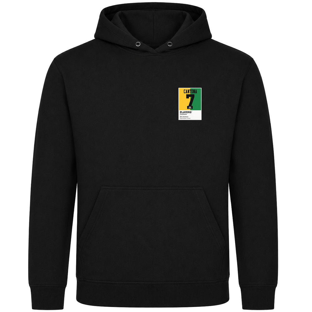 Eric Cantona Yellow Green 7 Football Shirt Frame Men's Hoodie – black