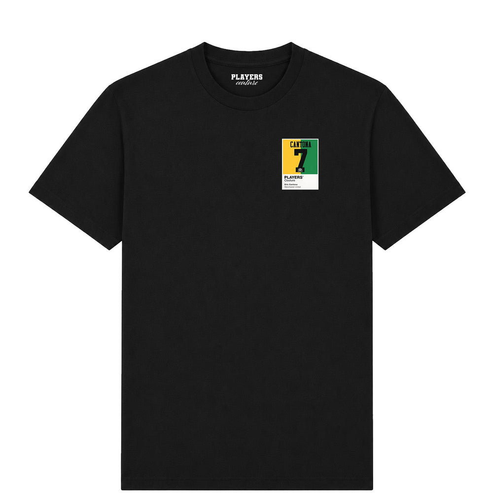 Eric Cantona Yellow Green 7 Football Shirt Frame Men's T-Shirt – black