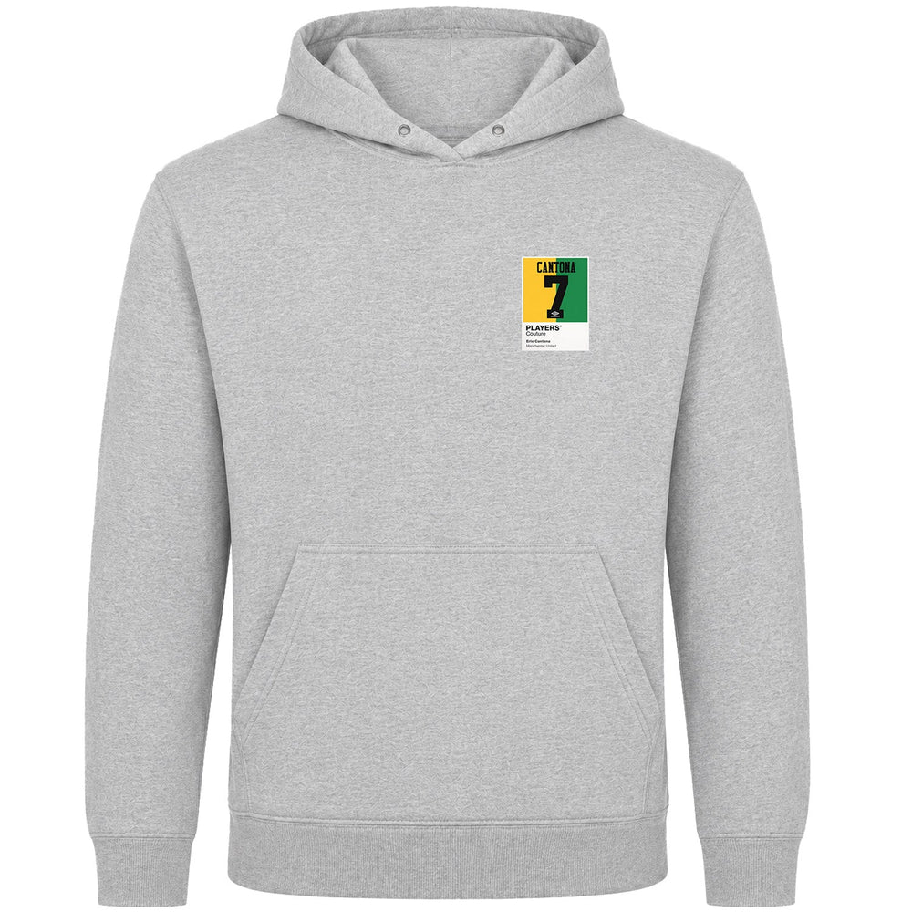 Eric Cantona Yellow Green 7 Football Shirt Frame Men's Hoodie – grey