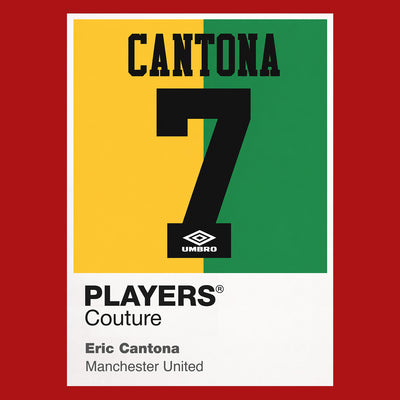 Eric Cantona Yellow Green 7 Football Shirt Frame Men's Hoodie