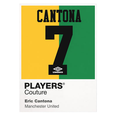 Eric Cantona Yellow Green 7 Football Shirt Frame Men's T-Shirt