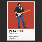 Eric Clapton the guitarist's silhouette across the Yardbirds, Cream and solo eras Icon Frame artwork in black