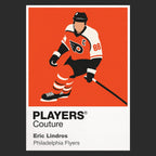 Eric Lindros Flyers Ice Hockey Icon Frame Men's T-Shirt – image 9