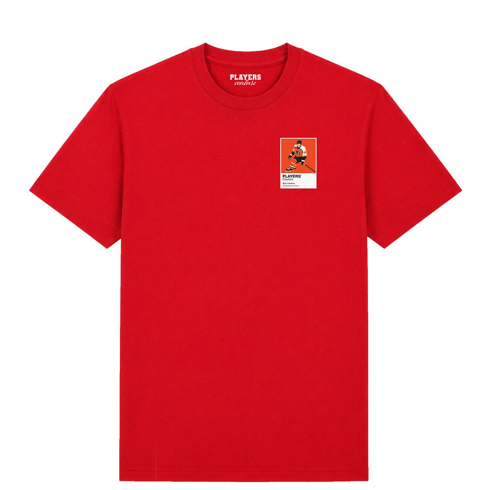 Eric Lindros Flyers Ice Hockey Icon Frame Men's T-Shirt – image 4