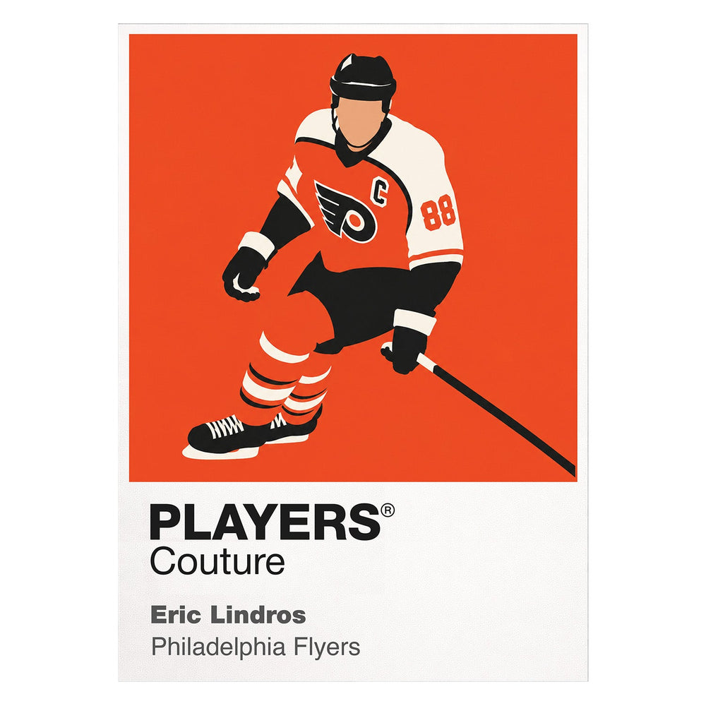 Eric Lindros Flyers Ice Hockey Icon Frame Men's T-Shirt – image 1