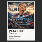 Erling Haaland Norway Atlas Frame artwork by Players Couture