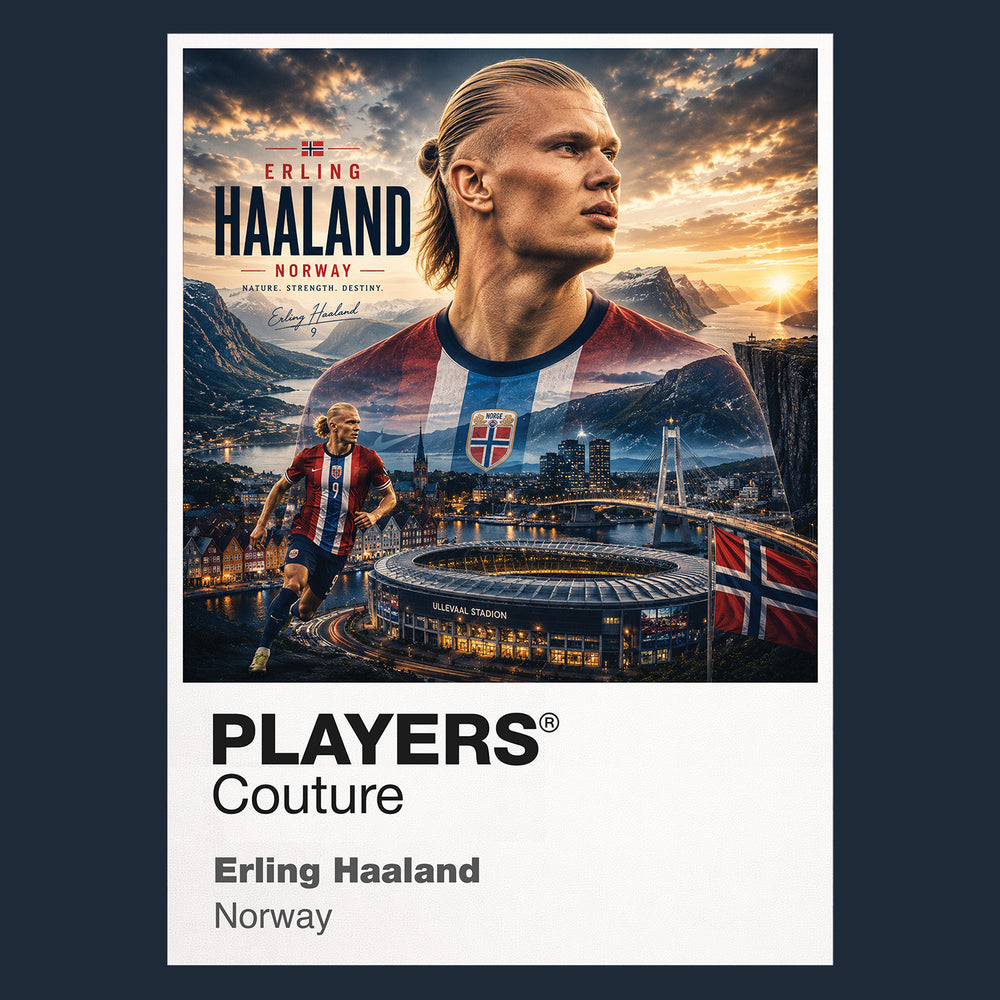 Erling Haaland Norway Atlas Frame artwork by Players Couture