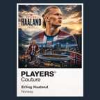 Erling Haaland Norway Atlas Frame artwork by Players Couture