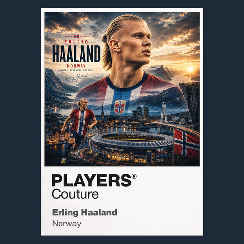 Erling Haaland Norway Atlas Frame artwork by Players Couture