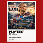 Erling Haaland Norway Atlas Frame artwork by Players Couture