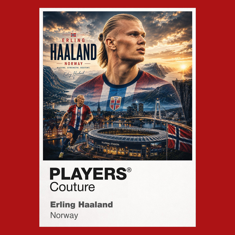 Erling Haaland Norway Atlas Frame artwork by Players Couture