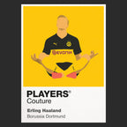 Erling Haaland Borussia Dortmund Icon Frame Men's Hoodie — Black Artwork