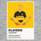 Erling Haaland Borussia Dortmund Icon Frame Men's Hoodie — Gray Artwork