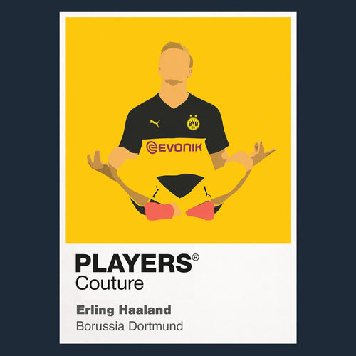 Erling Haaland Borussia Dortmund Icon Frame Men's Hoodie — Navy Artwork