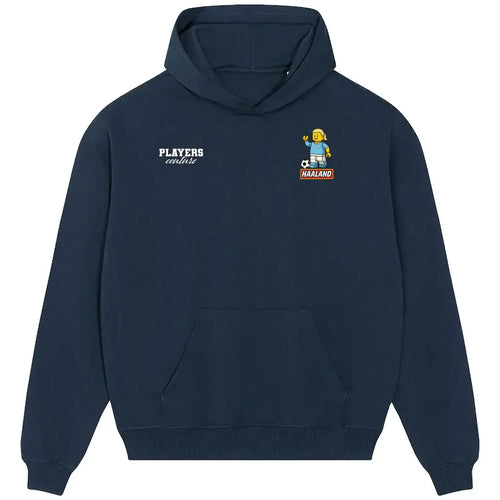 Erling Haaland Toy hoodie – navy men's hoodie featuring the Erling Haaland Toy Players Couture logo