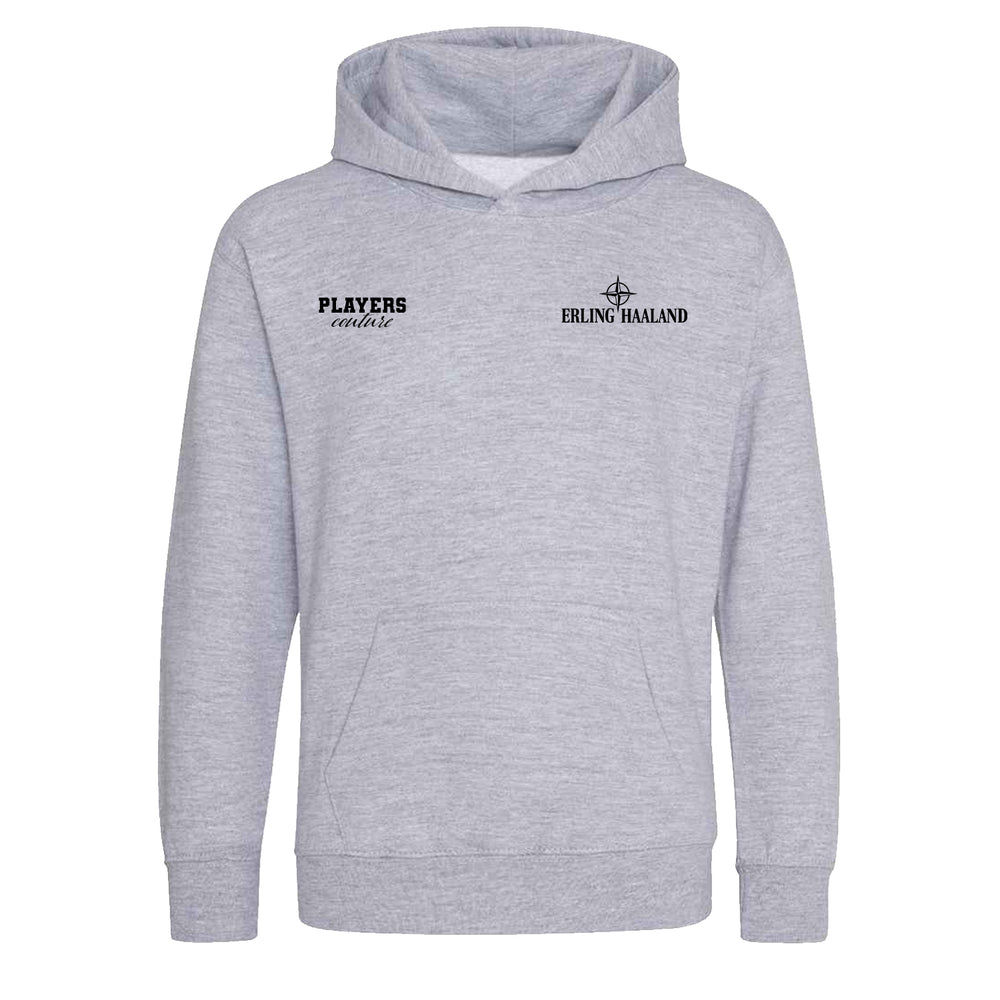 Erling Haaland Logo Players Couture Kids Hoodie Gray