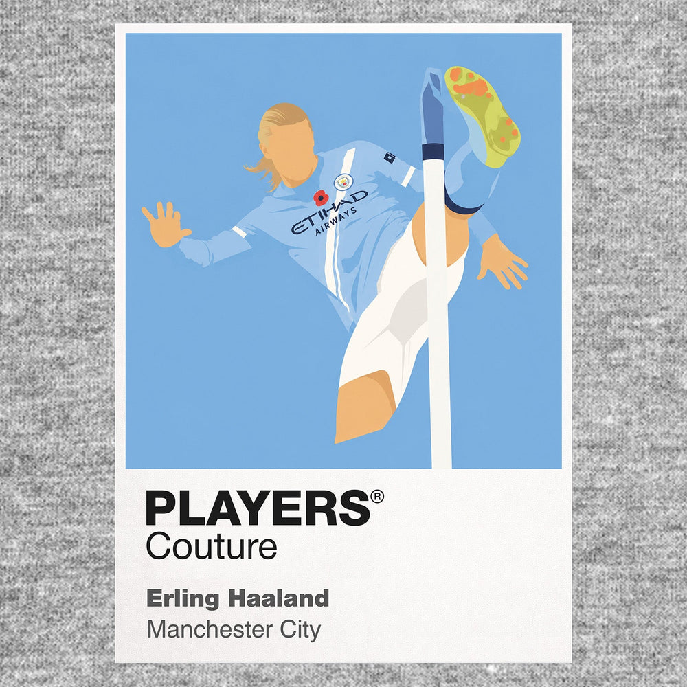 Erling Haaland Manchester City Icon Frame — Gray