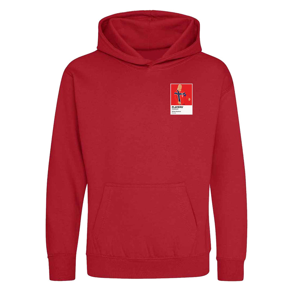 Erling Haaland Players Couture Kids Red Hoodie