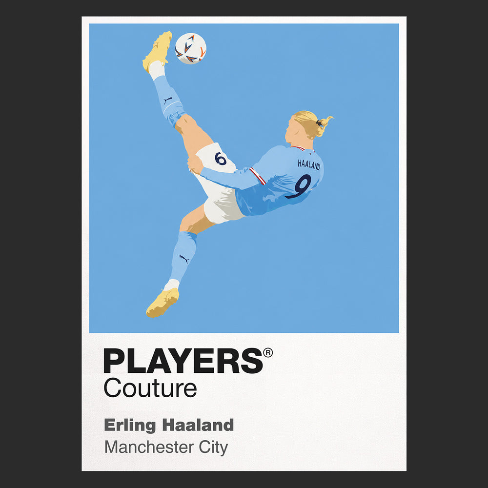 Erling Haaland Overhead Kick Manchester City Icon Frame Men's T-Shirt