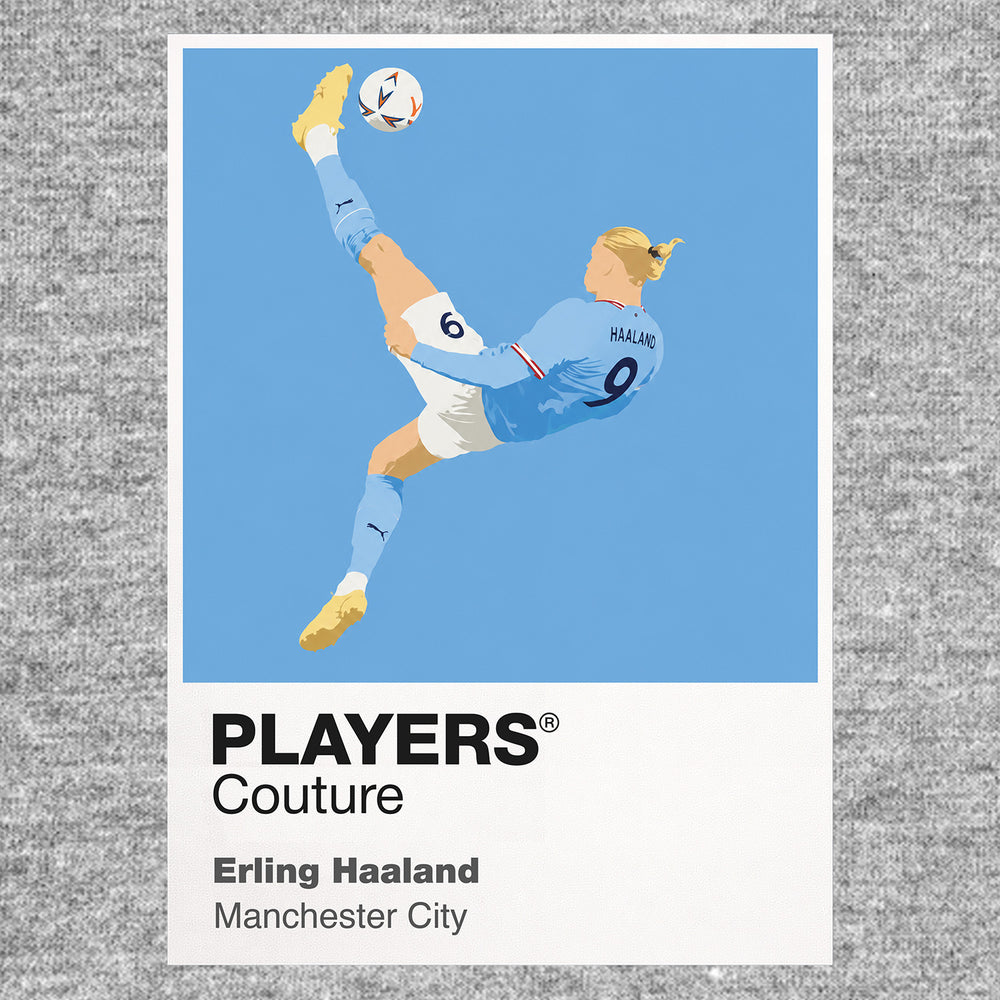 Erling Haaland Overhead Kick Manchester City Icon Frame Men's T-Shirt