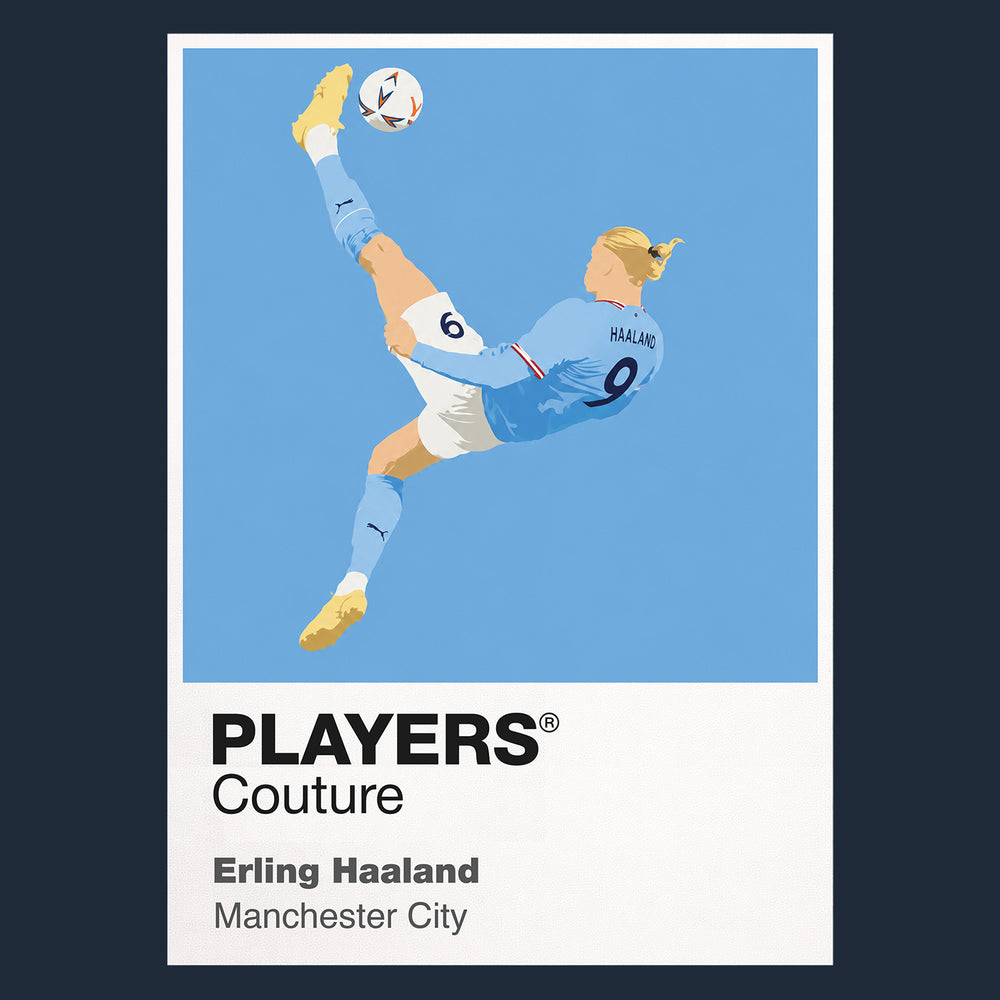 Erling Haaland Overhead Kick Manchester City Icon Frame Men's T-Shirt