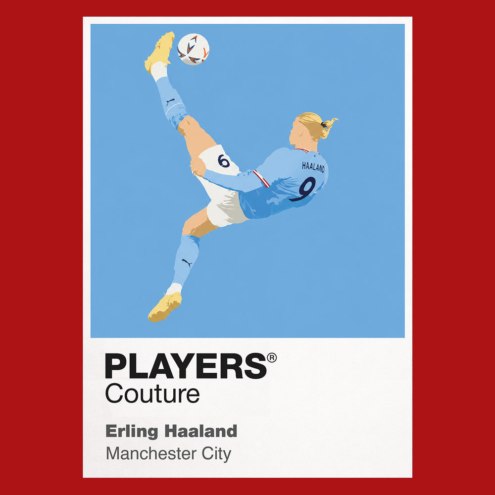 Erling Haaland Overhead Kick Manchester City Icon Frame Men's T-Shirt