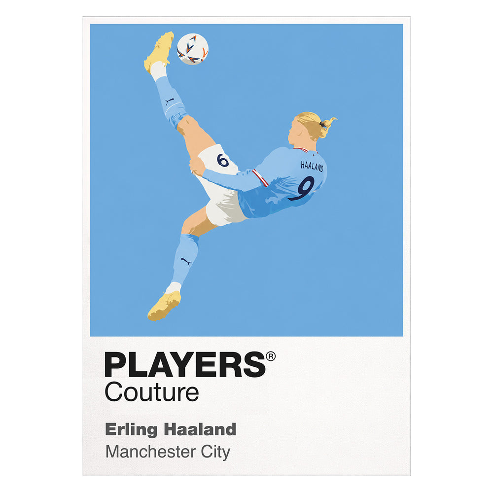 Erling Haaland Overhead Kick Manchester City Icon Frame Men's T-Shirt