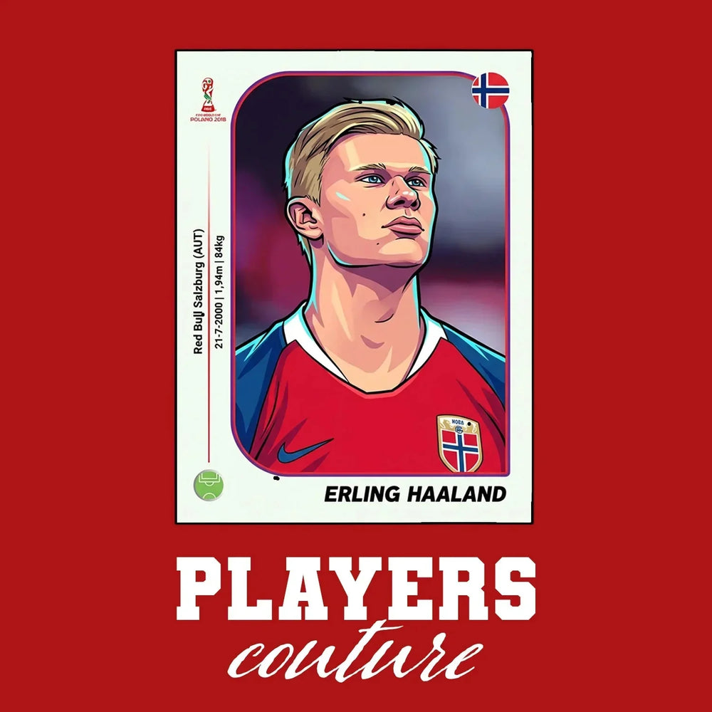 Erling Halland World Cup Sticker Kids Hoodie – erling haaland red Players Couture design