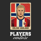 Erling Haaland 2026 World Cup Sticker Men's T-Shirt – black close-up detail shot of the Erling Haaland 2026 World Cup