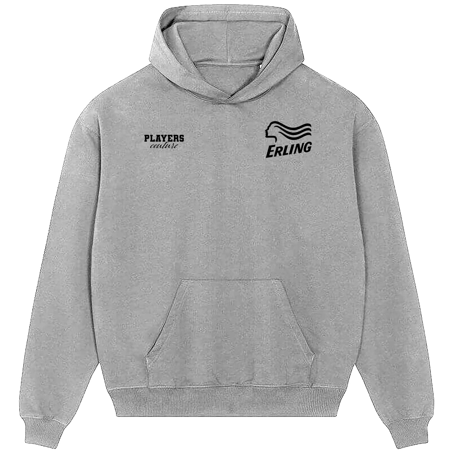 Erling Haaland Logo 2 Players Couture Men's Casual Hoodie Gray