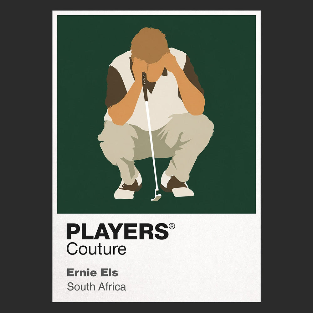 Ernie Els Golf Icon Frame badge design - Black