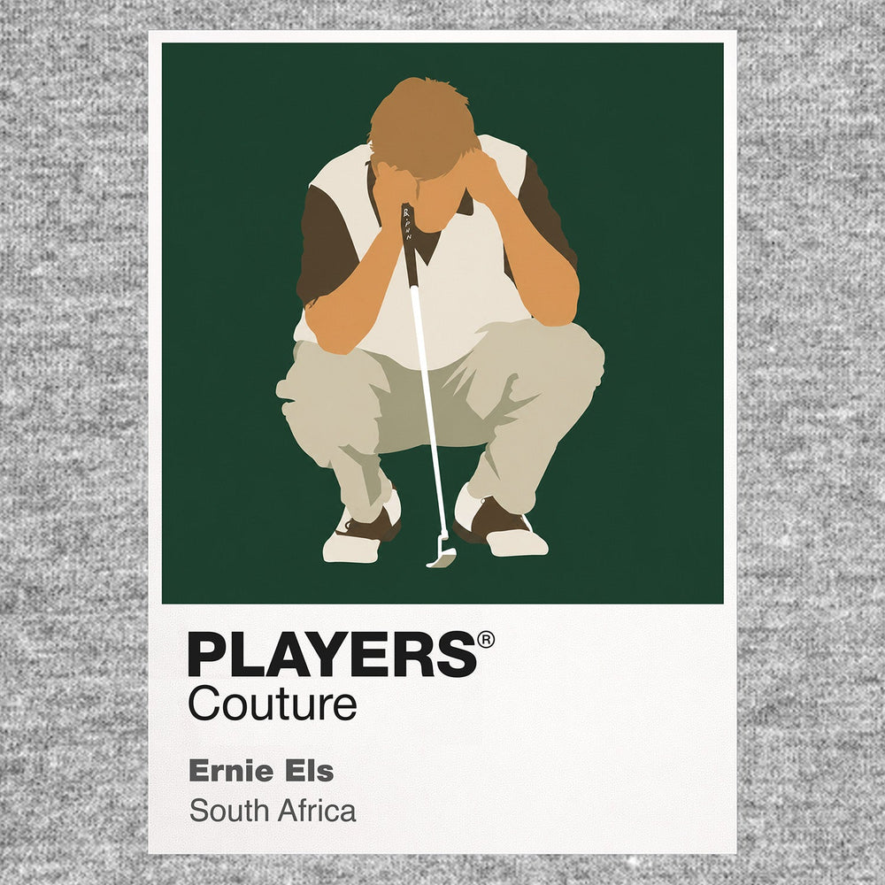 Ernie Els Golf Icon Frame badge design - Grey