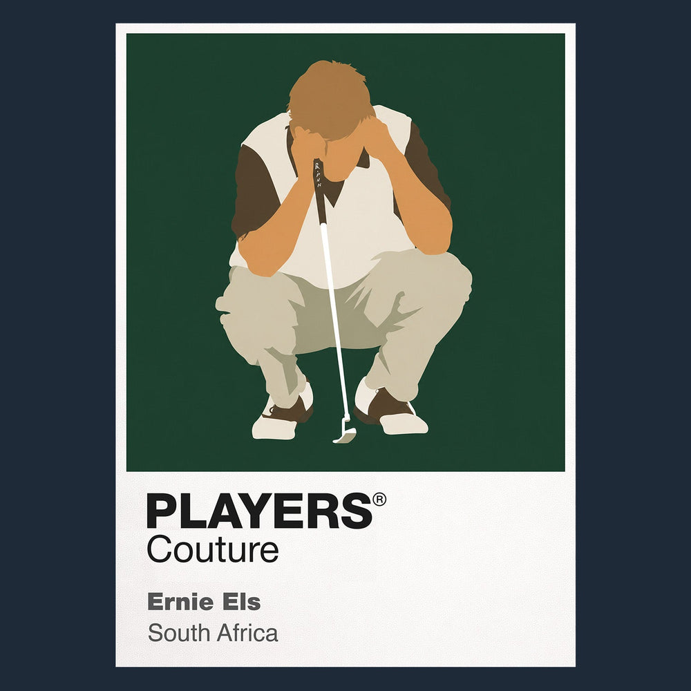 Ernie Els Golf Icon Frame badge design - Navy