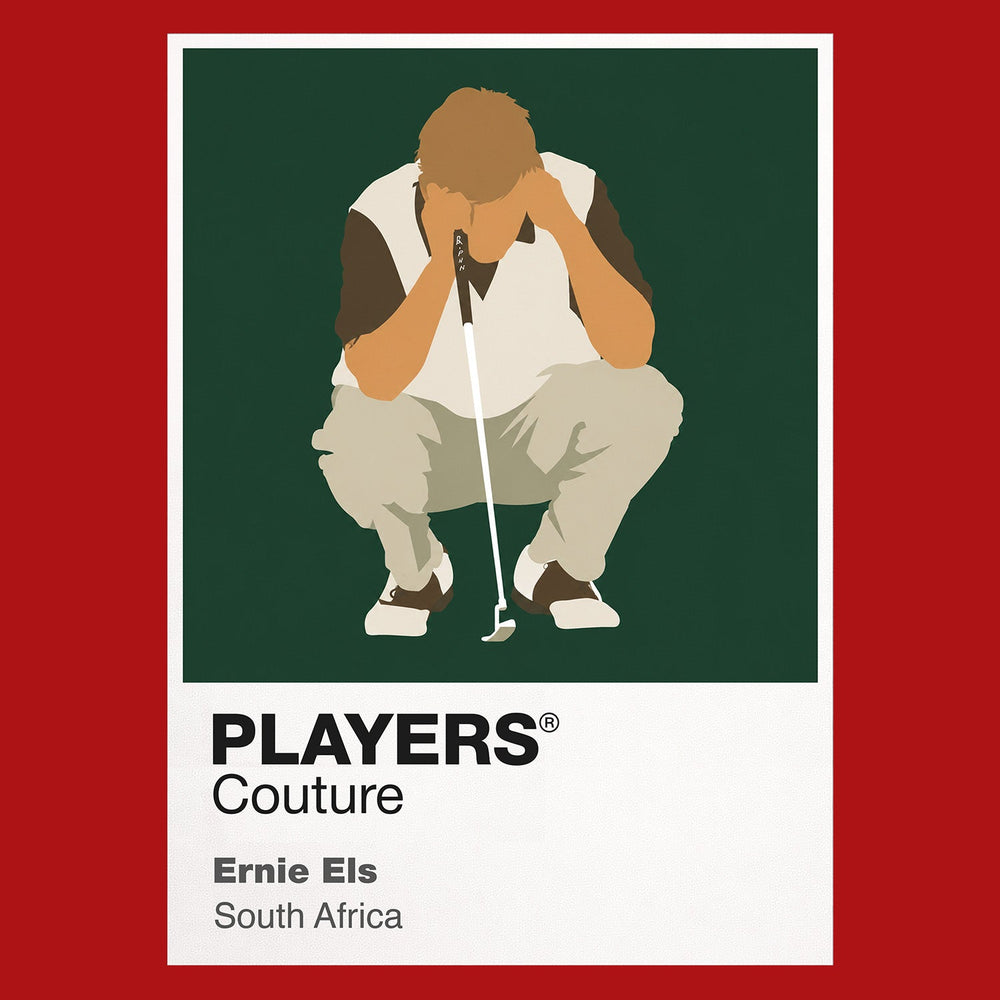 Ernie Els Golf Icon Frame badge design - Red