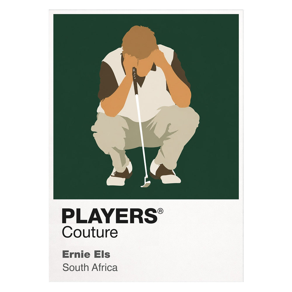 Ernie Els Golf Icon Frame badge design - White