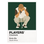 Ernie Els Golf Icon Frame badge design - White