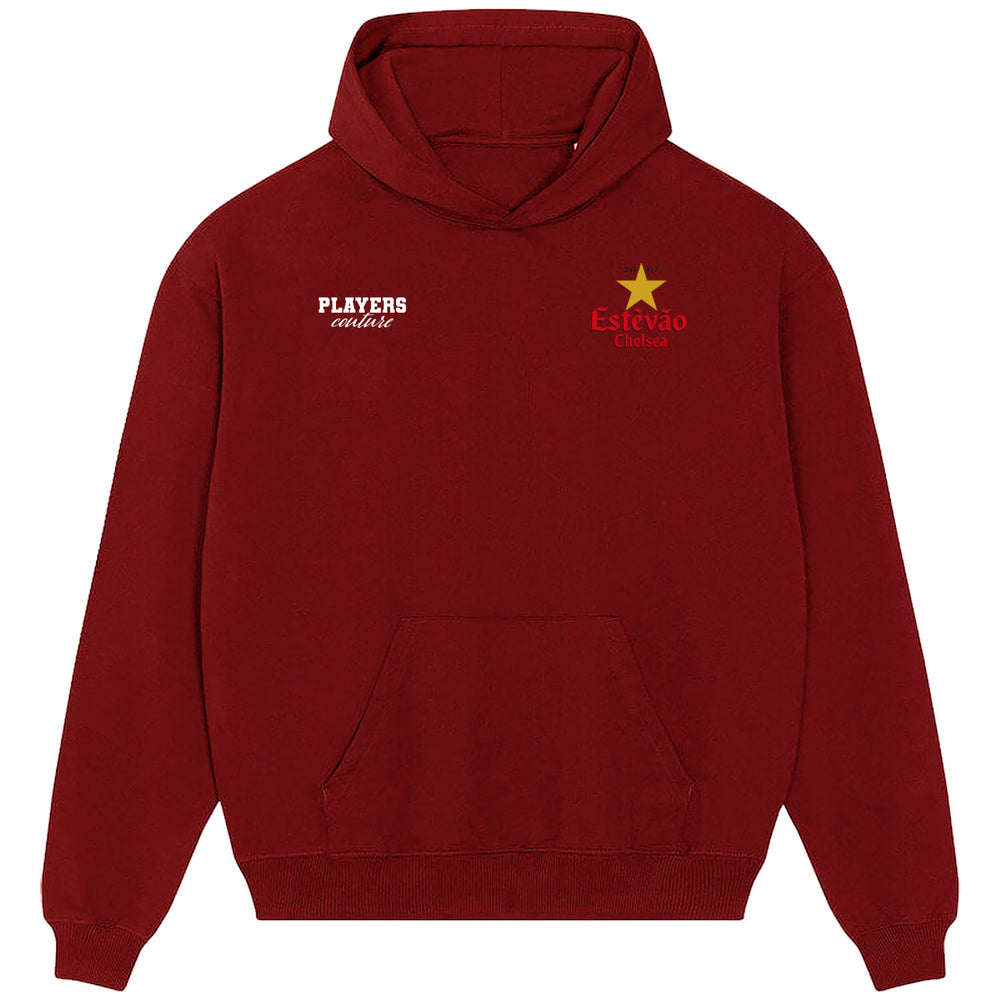 Estevao Star Logo Players Couture Men's Casual Hoodie Red
