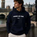 eugene-lee-yang name-print hoodie - navy