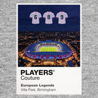 Aston Villa 1982 European Cup numbers 6 8 and 9 Icons in Lights Frame artwork in grey
