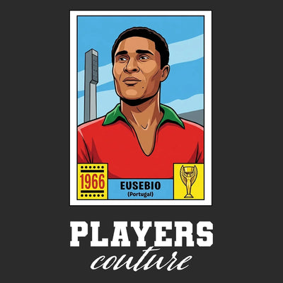 Eusebio World Cup Sticker Kids T-Shirt – eusebio black Players Couture design