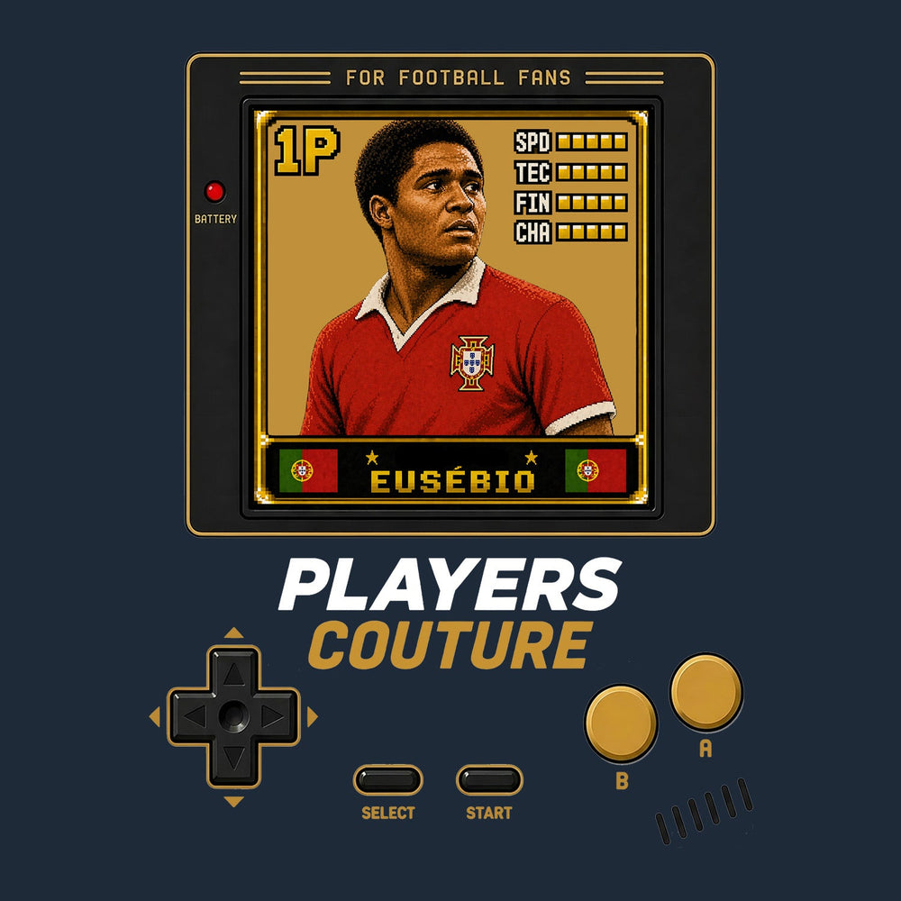 Eusebio 1P 8-Bit t-shirt retro gaming design by Players Couture