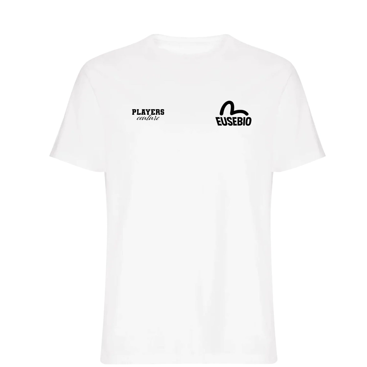 Eusebio Logo Players Couture Mens T-Shirt White