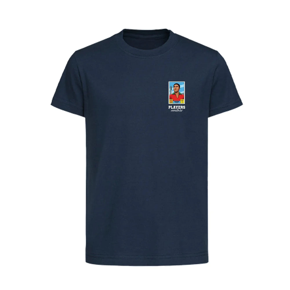 Eusebio World Cup Sticker Kids T-Shirt – eusebio sticker kids navy tshirt Players Couture design