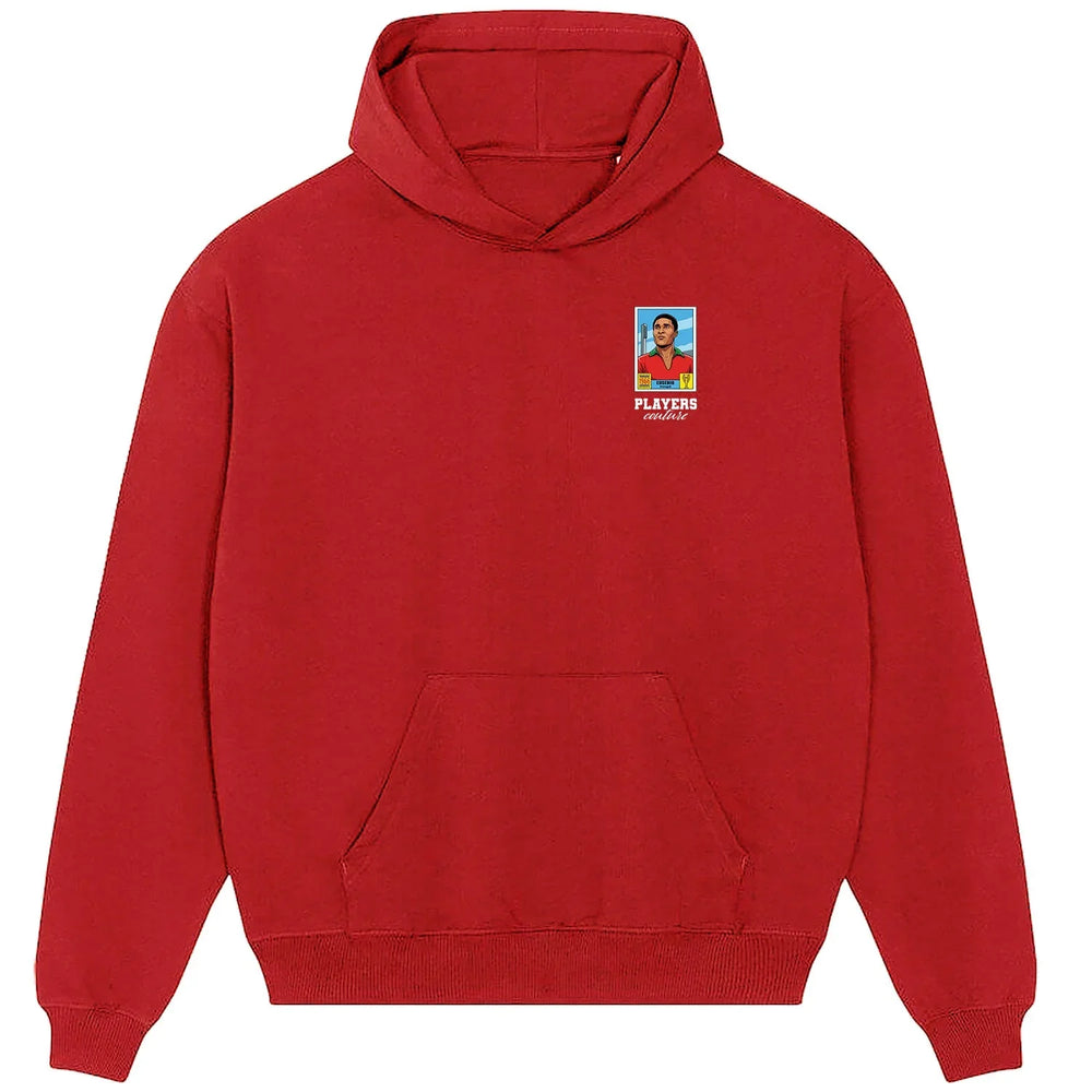 Eusebio World Cup Sticker Men's Hoodie – eusebio sticker mens red hoodie Players Couture design