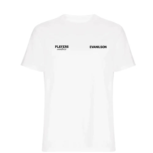Evanilson t-shirt – white men's t-shirt featuring the Evanilson Players Couture logo