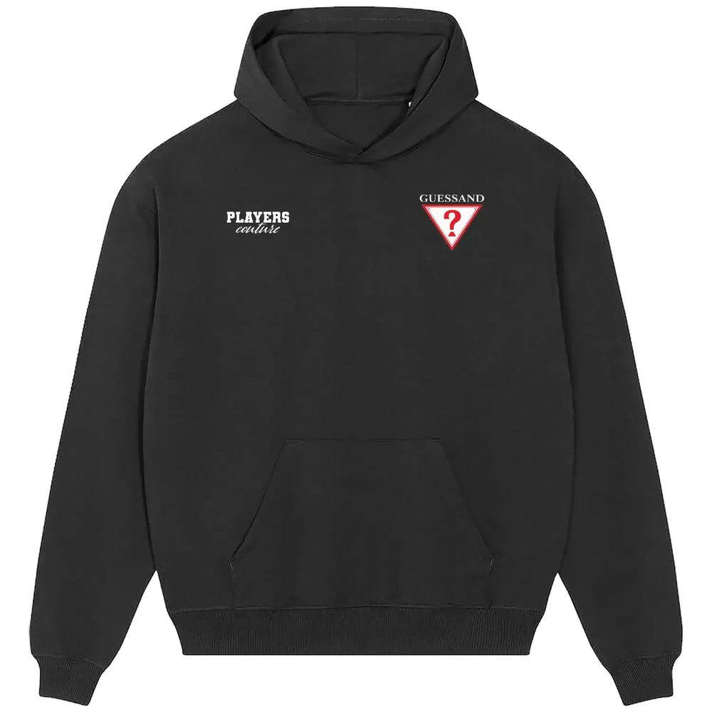 Evann Guessand hoodie – black men's hoodie featuring the Evann Guessand Players Couture logo
