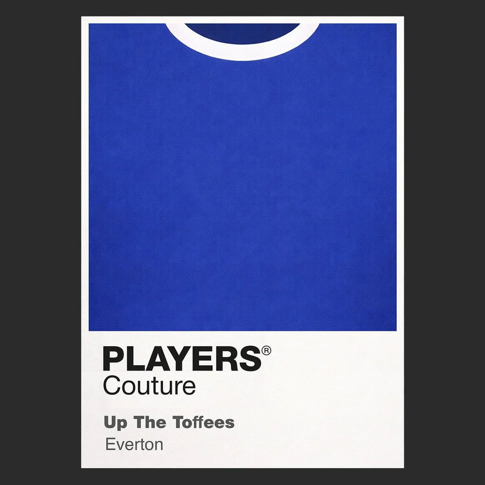 Everton Blue Classic Football Shirt Colours Frame Men's T-Shirt – blue close-up detail shot of the Everton Blue Players