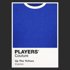 Everton Blue Classic Football Shirt Colours Frame Men's T-Shirt – blue close-up detail shot of the Everton Blue Players