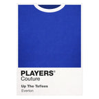 Everton Blue Classic Football Shirt Colours Frame Men's T-Shirt – blue close-up detail shot of the Everton Players Couture